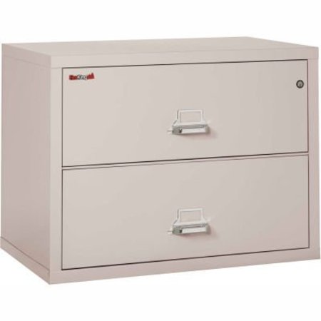 FIRE KING Fireking Fireproof 2 Drawer Lateral File Cabinet Letter-Legal Size 37-1/2"W x 22"D x 28"H - Lt Gray 23822CPL